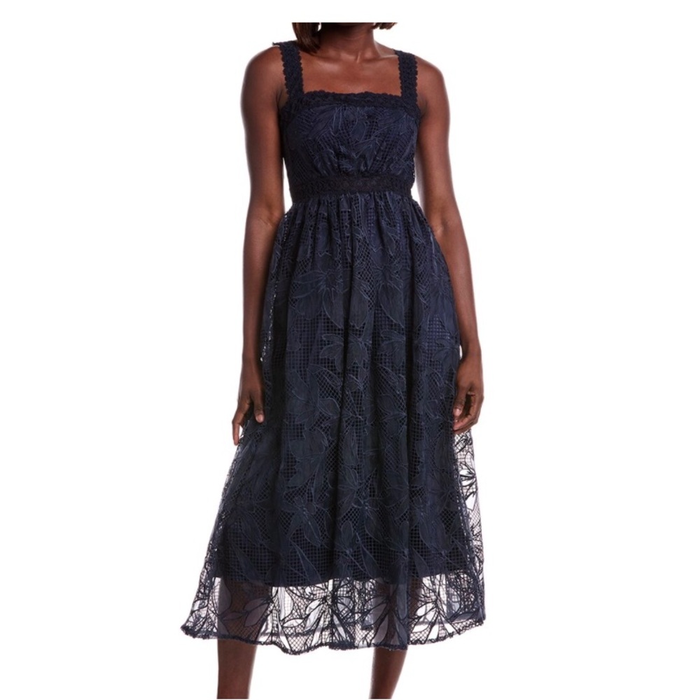 ML Monique Lhuillier Lace MIDI Dress